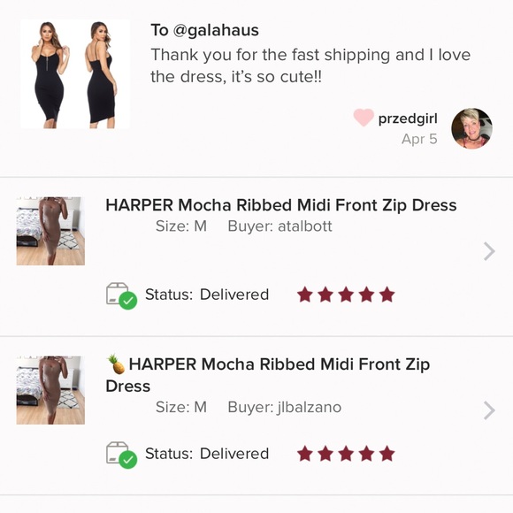 Black Ribbed Midi Zip Dress - Picture 7 of 7